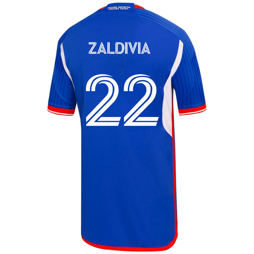 Kinder Matías Zaldivia #22 Blau Heimtrikot Trikot 2023/24 T-Shirt Österreich