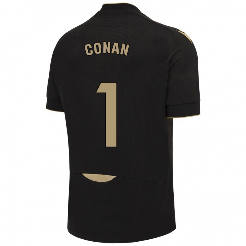 Kinder Conan Ledesma #1 Schwarz Auswärtstrikot Trikot 2023/24 T-Shirt Österreich