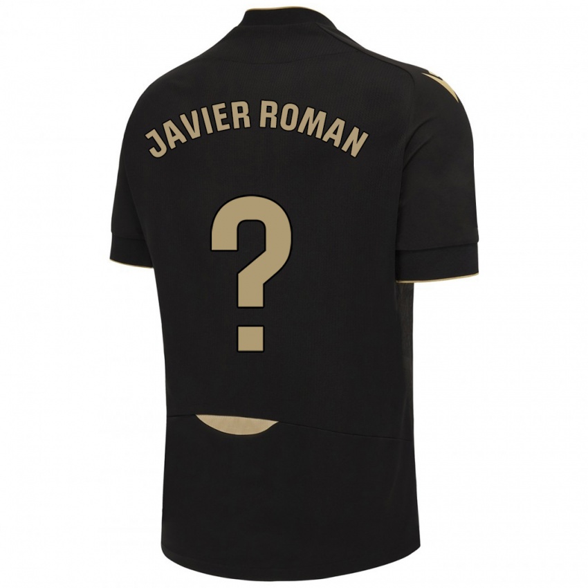 Kinder José Javier Román #0 Schwarz Auswärtstrikot Trikot 2023/24 T-Shirt Österreich