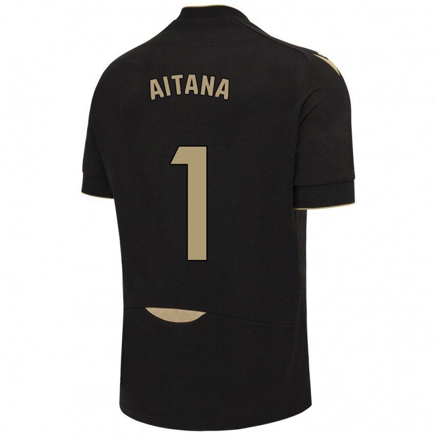 Kinder Aitana #1 Schwarz Auswärtstrikot Trikot 2023/24 T-Shirt Österreich