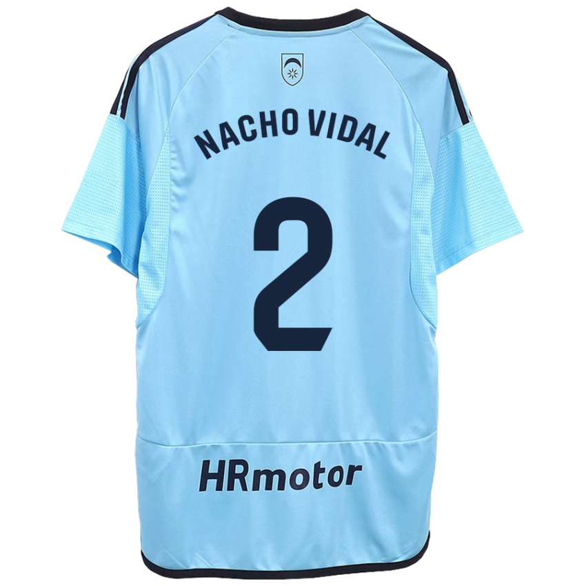 Kinder Nacho Vidal #2 Blau Auswärtstrikot Trikot 2023/24 T-Shirt Österreich