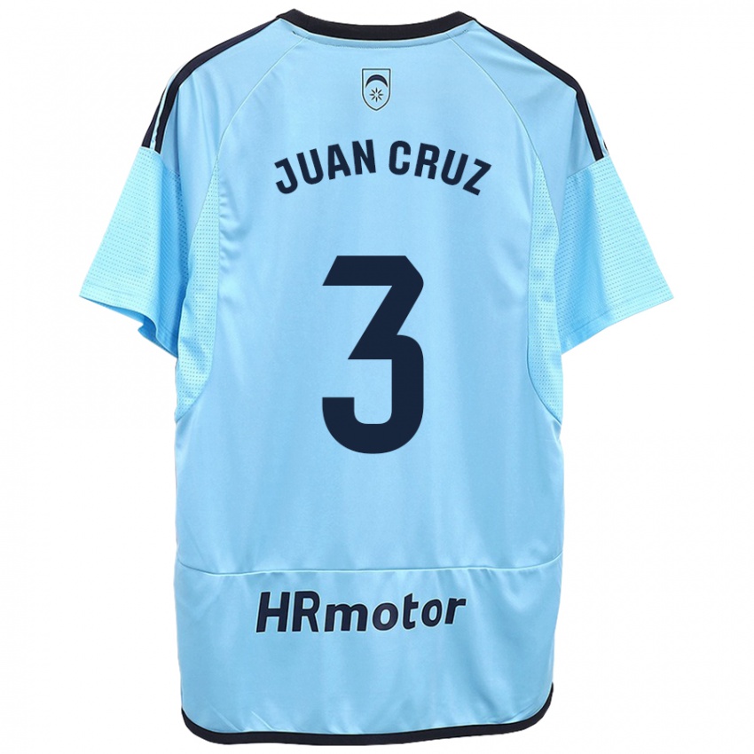Kinder Juan Cruz #3 Blau Auswärtstrikot Trikot 2023/24 T-Shirt Österreich