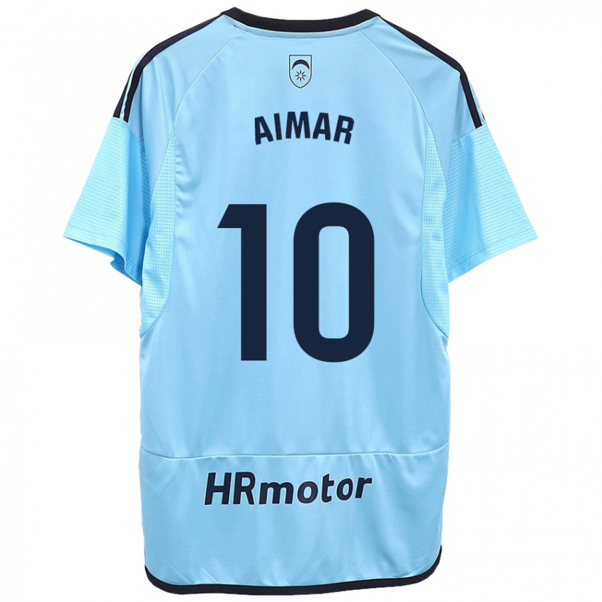 Kinder Aimar Oroz #10 Blau Auswärtstrikot Trikot 2023/24 T-Shirt Österreich