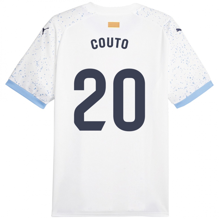 Kinder Yan Couto #20 Weiß Auswärtstrikot Trikot 2023/24 T-Shirt Österreich