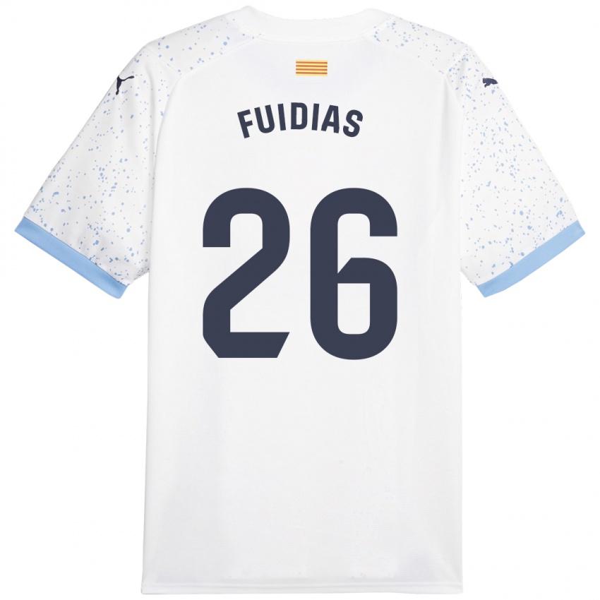 Kinder Toni Fuidias #26 Weiß Auswärtstrikot Trikot 2023/24 T-Shirt Österreich