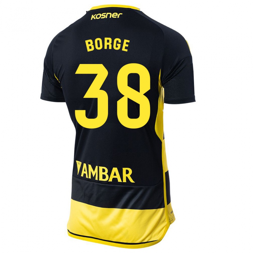 Kinder Andrés Borge #38 Schwarz Gelb Auswärtstrikot Trikot 2023/24 T-Shirt Österreich