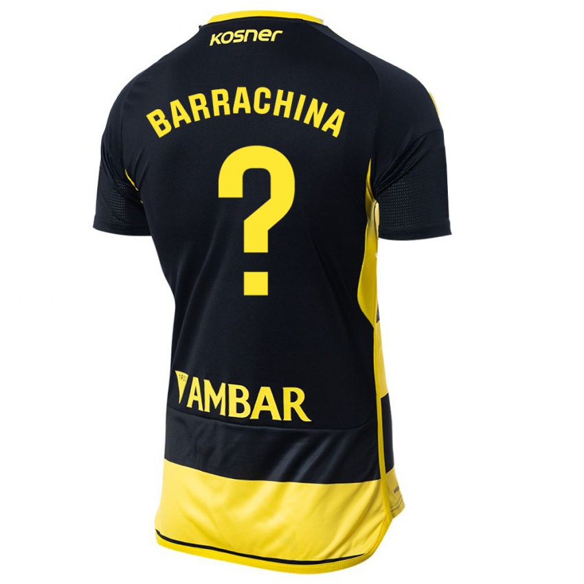 Kinder Hugo Barrachina #0 Schwarz Gelb Auswärtstrikot Trikot 2023/24 T-Shirt Österreich