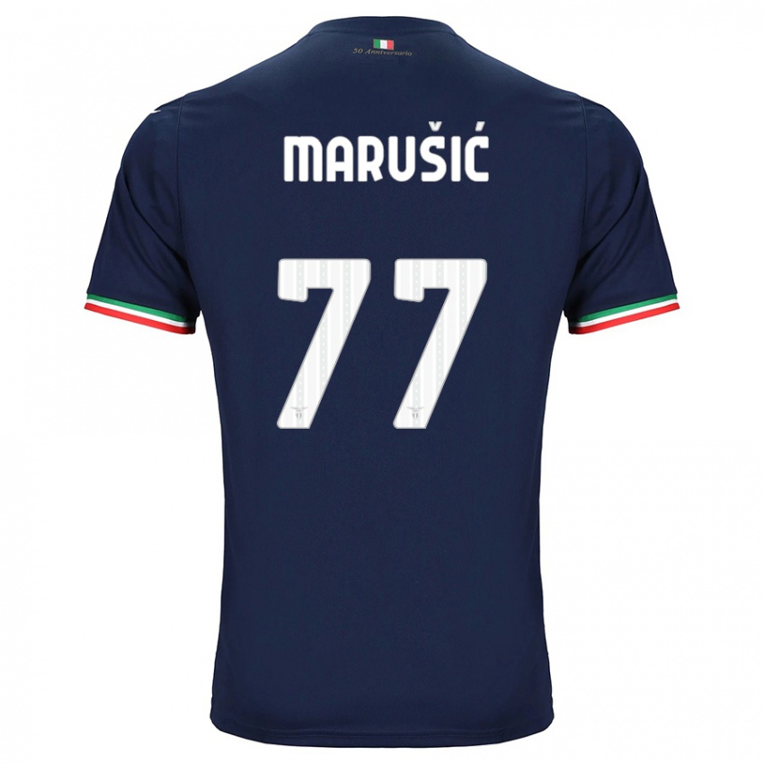 Kinder Adam Marusic #77 Marine Auswärtstrikot Trikot 2023/24 T-Shirt Österreich
