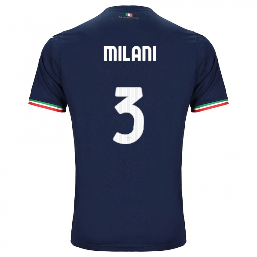 Kinder Alessandro Milani #3 Marine Auswärtstrikot Trikot 2023/24 T-Shirt Österreich
