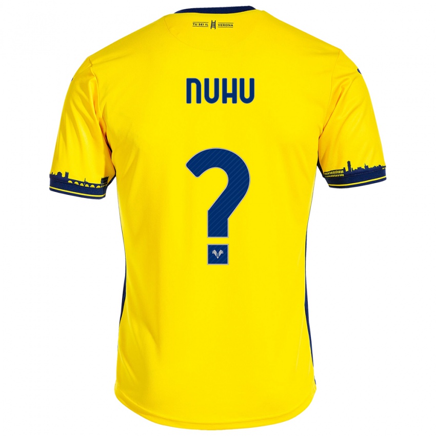 Kinder Obed Nuhu #0 Gelb Auswärtstrikot Trikot 2023/24 T-Shirt Österreich
