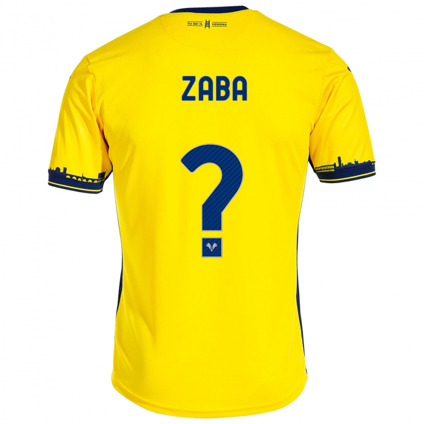 Kinder Nelson Zaba #0 Gelb Auswärtstrikot Trikot 2023/24 T-Shirt Österreich
