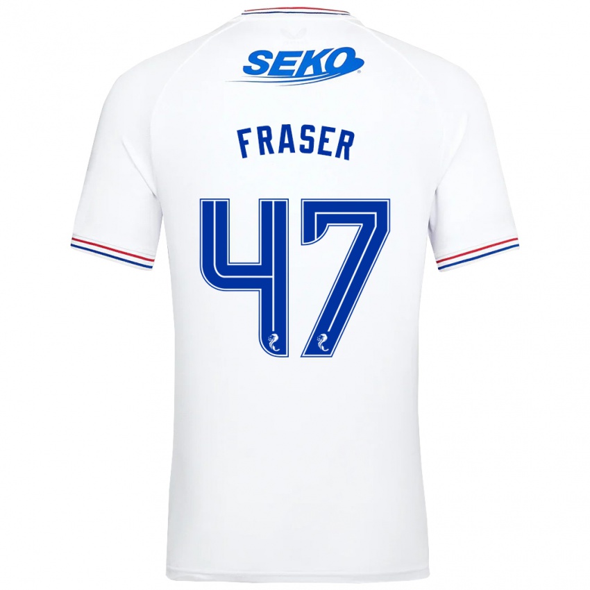 Kinder Robbie Fraser #47 Weiß Auswärtstrikot Trikot 2023/24 T-Shirt Österreich