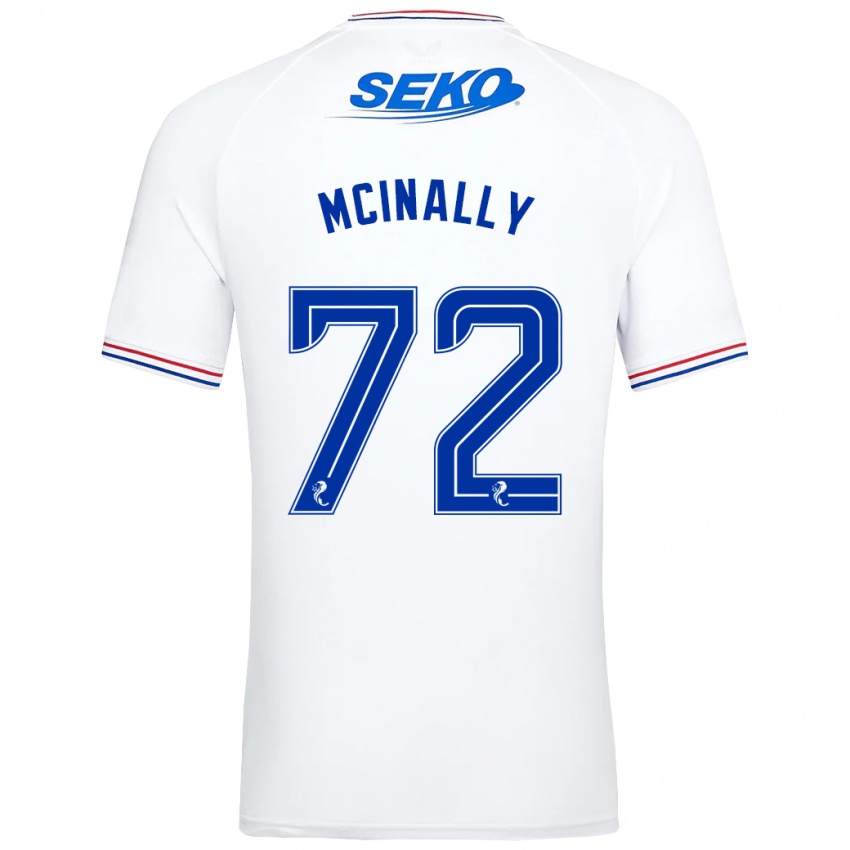 Kinder Darren Mcinally #72 Weiß Auswärtstrikot Trikot 2023/24 T-Shirt Österreich