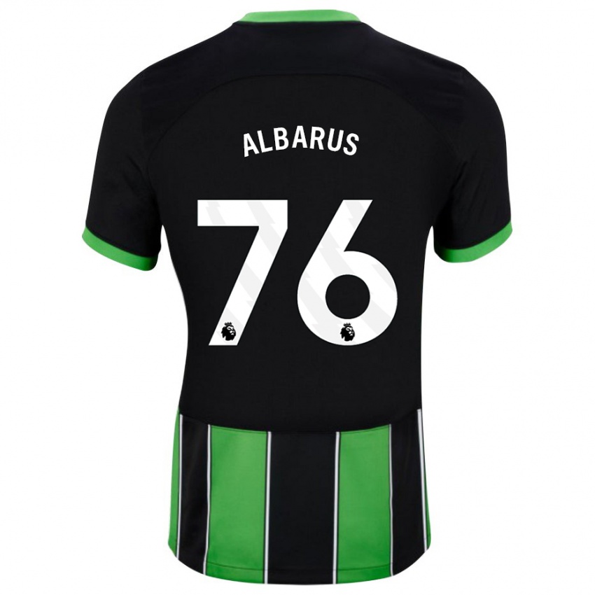 Kinder Zane Albarus #76 Schwarz Grün Auswärtstrikot Trikot 2023/24 T-Shirt Österreich
