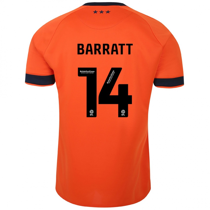Kinder Zoe Barratt #14 Orangefarben Auswärtstrikot Trikot 2023/24 T-Shirt Österreich