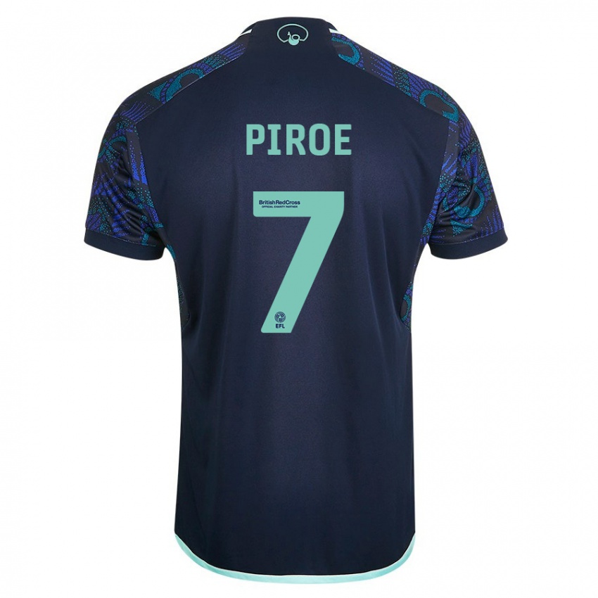 Kinder Joël Piroe #7 Blau Auswärtstrikot Trikot 2023/24 T-Shirt Österreich