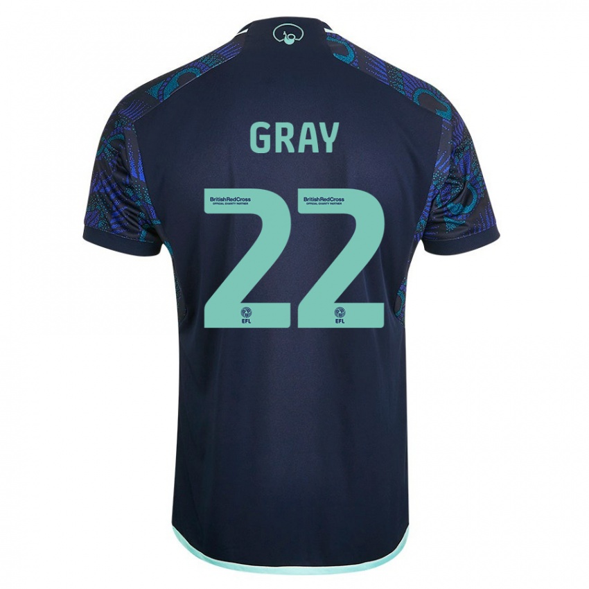 Kinder Archie Gray #22 Blau Auswärtstrikot Trikot 2023/24 T-Shirt Österreich