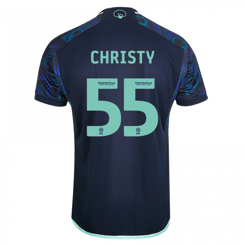 Kinder Harry Christy #55 Blau Auswärtstrikot Trikot 2023/24 T-Shirt Österreich