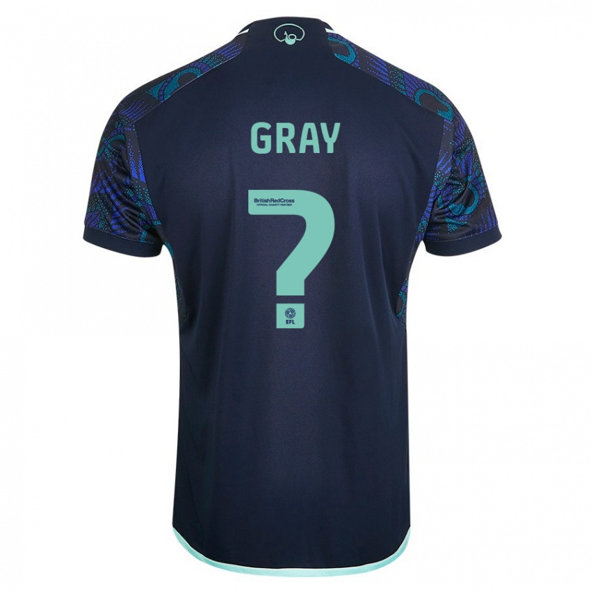 Kinder Harry Gray #0 Blau Auswärtstrikot Trikot 2023/24 T-Shirt Österreich