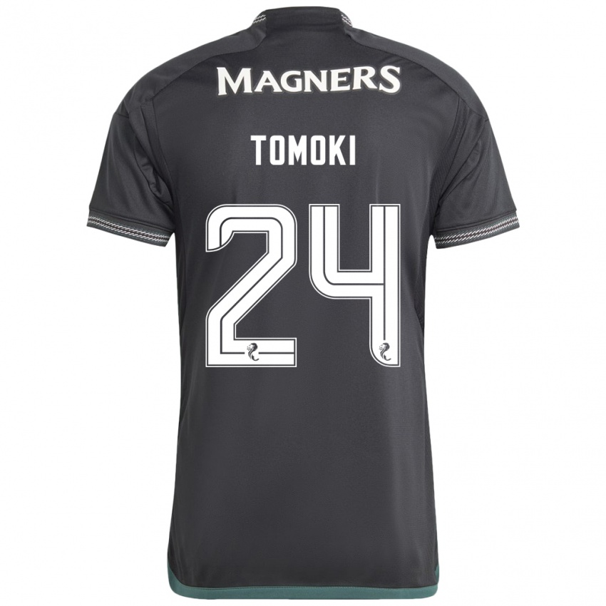 Kinder Tomoki Iwata #24 Schwarz Auswärtstrikot Trikot 2023/24 T-Shirt Österreich
