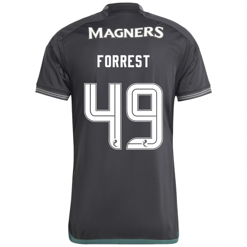 Kinder James Forrest #49 Schwarz Auswärtstrikot Trikot 2023/24 T-Shirt Österreich