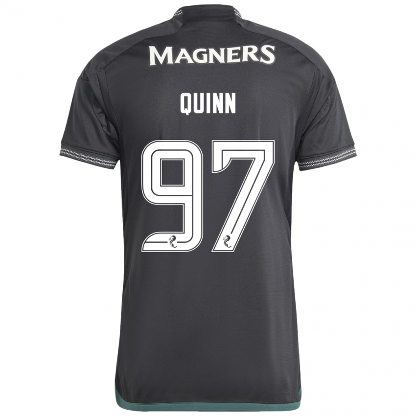 Kinder Ben Quinn #97 Schwarz Auswärtstrikot Trikot 2023/24 T-Shirt Österreich