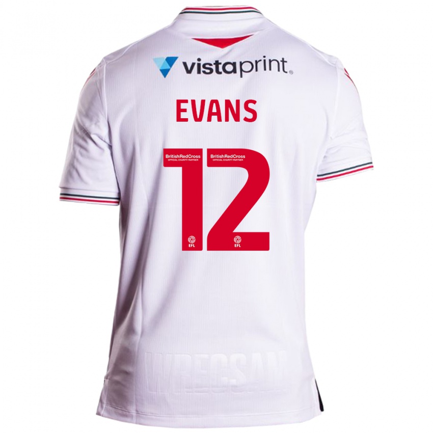 Kinder George Evans #12 Weiß Auswärtstrikot Trikot 2023/24 T-Shirt Österreich