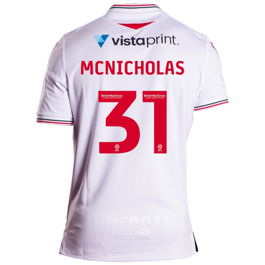 Kinder Luke Mcnicholas #31 Weiß Auswärtstrikot Trikot 2023/24 T-Shirt Österreich