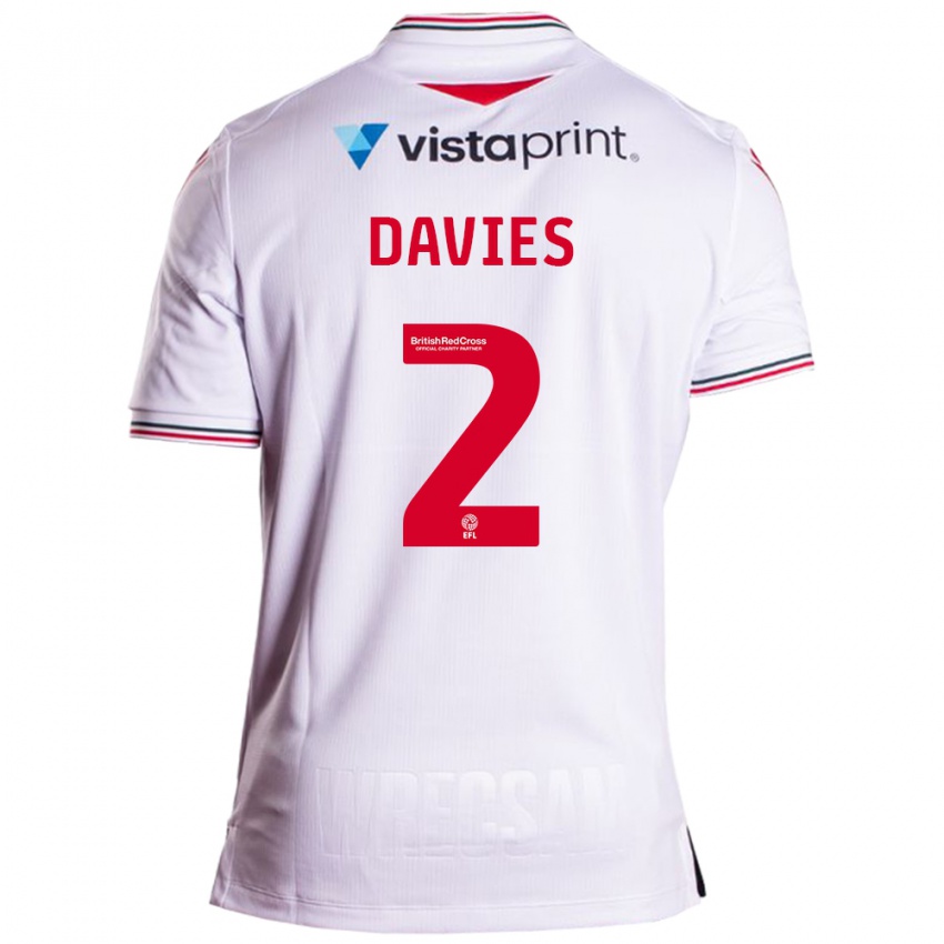 Kinder Phoebe Davies #2 Weiß Auswärtstrikot Trikot 2023/24 T-Shirt Österreich