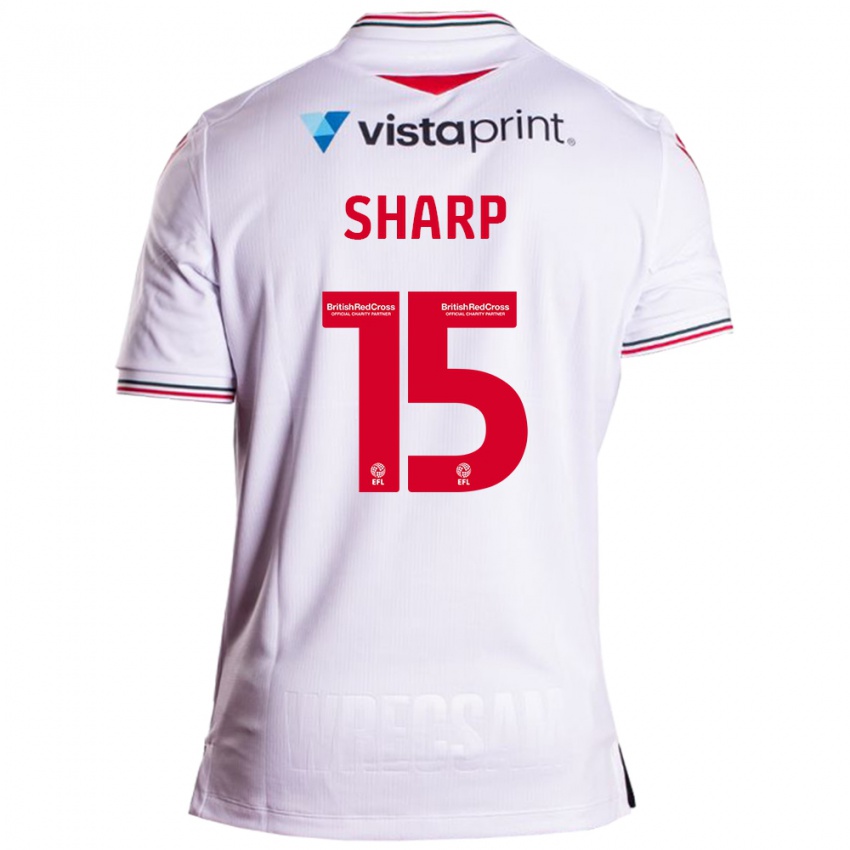 Kinder Katie Sharp #15 Weiß Auswärtstrikot Trikot 2023/24 T-Shirt Österreich