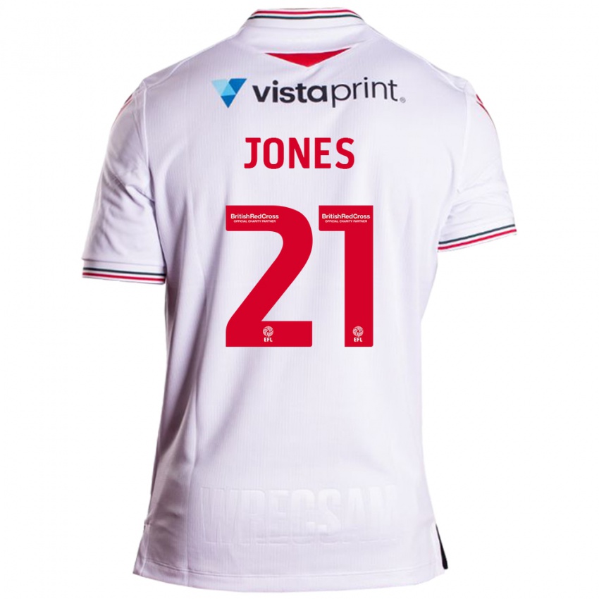 Kinder Lili Jones #21 Weiß Auswärtstrikot Trikot 2023/24 T-Shirt Österreich