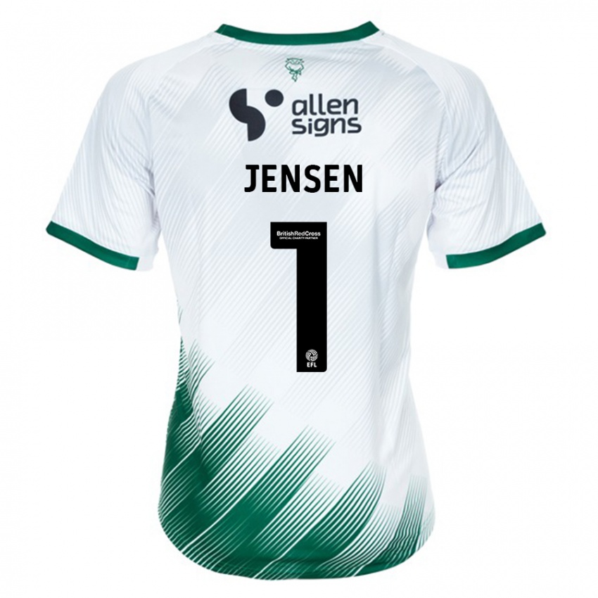 Kinder Lukas Jensen #1 Weiß Auswärtstrikot Trikot 2023/24 T-Shirt Österreich