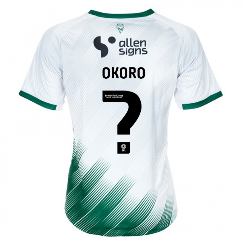 Kinder Zane Okoro #0 Weiß Auswärtstrikot Trikot 2023/24 T-Shirt Österreich