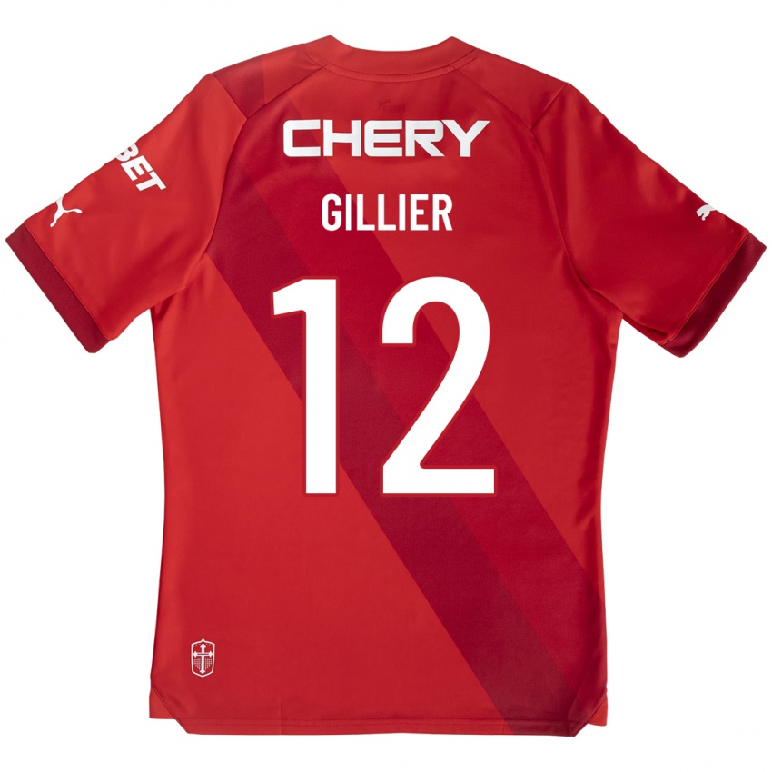 Kinder Thomas Gillier #12 Rot Auswärtstrikot Trikot 2023/24 T-Shirt Österreich