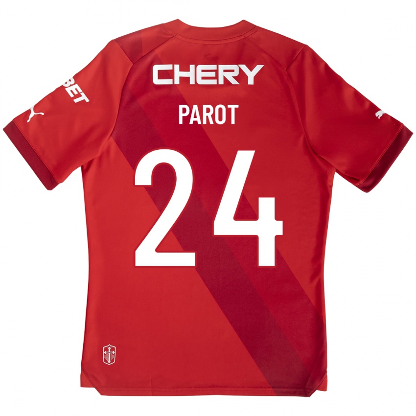 Kinder Alfonso Parot #24 Rot Auswärtstrikot Trikot 2023/24 T-Shirt Österreich