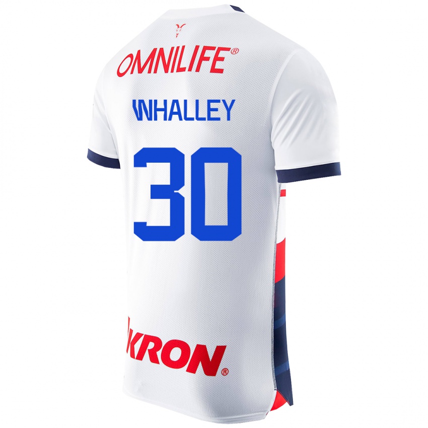 Kinder Óscar Whalley #30 Weiß Auswärtstrikot Trikot 2023/24 T-Shirt Österreich
