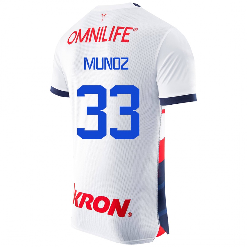 Kinder Zahid Muñoz #33 Weiß Auswärtstrikot Trikot 2023/24 T-Shirt Österreich
