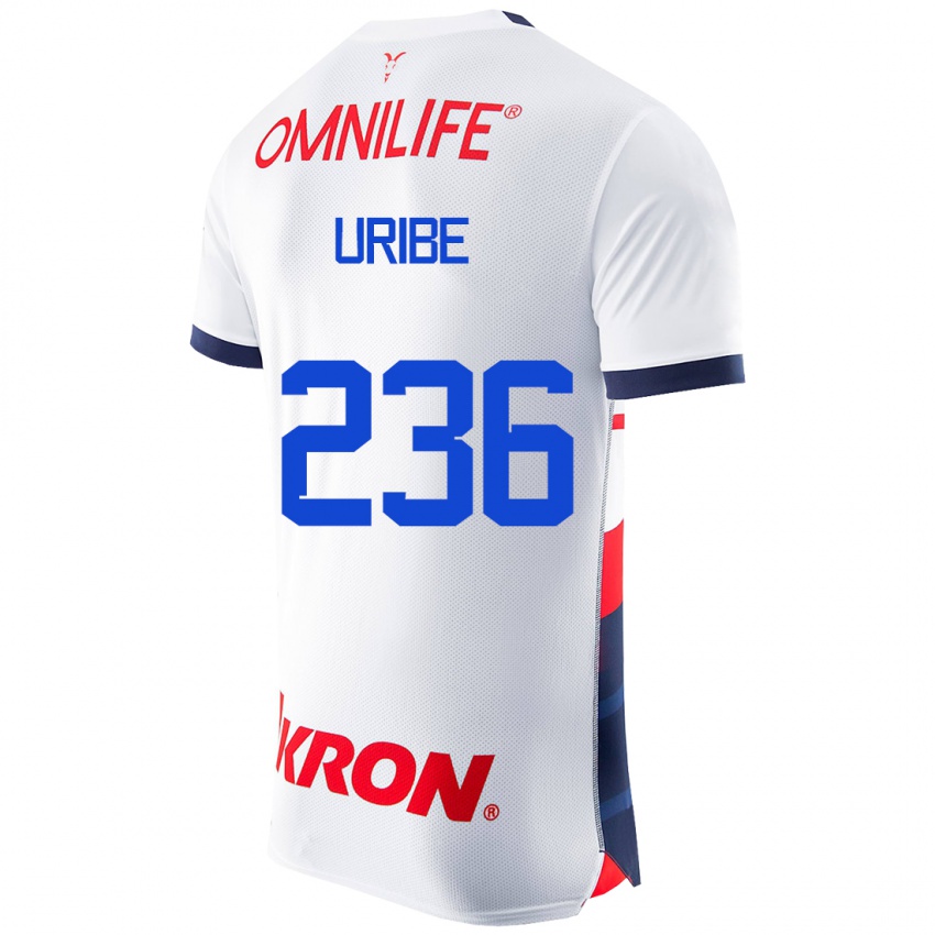 Kinder Juan Uribe #236 Weiß Auswärtstrikot Trikot 2023/24 T-Shirt Österreich