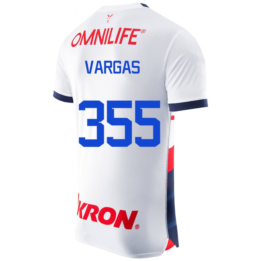 Kinder Edgar Vargas #355 Weiß Auswärtstrikot Trikot 2023/24 T-Shirt Österreich
