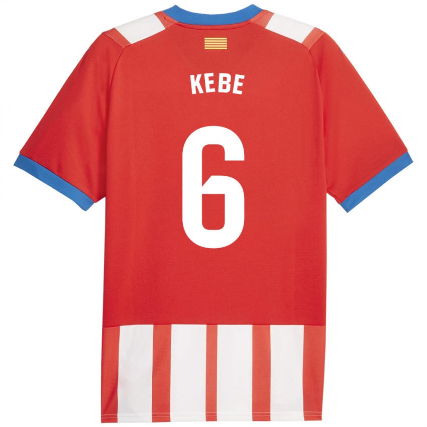 Herren Ibrahima Kébé #6 Rot-Weiss Heimtrikot Trikot 2023/24 T-Shirt Österreich