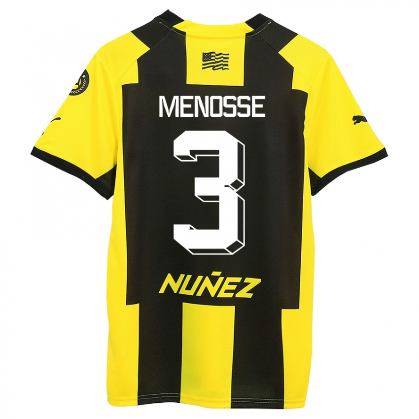 Herren Hernán Menosse #3 Gelb Schwarz Heimtrikot Trikot 2023/24 T-Shirt Österreich