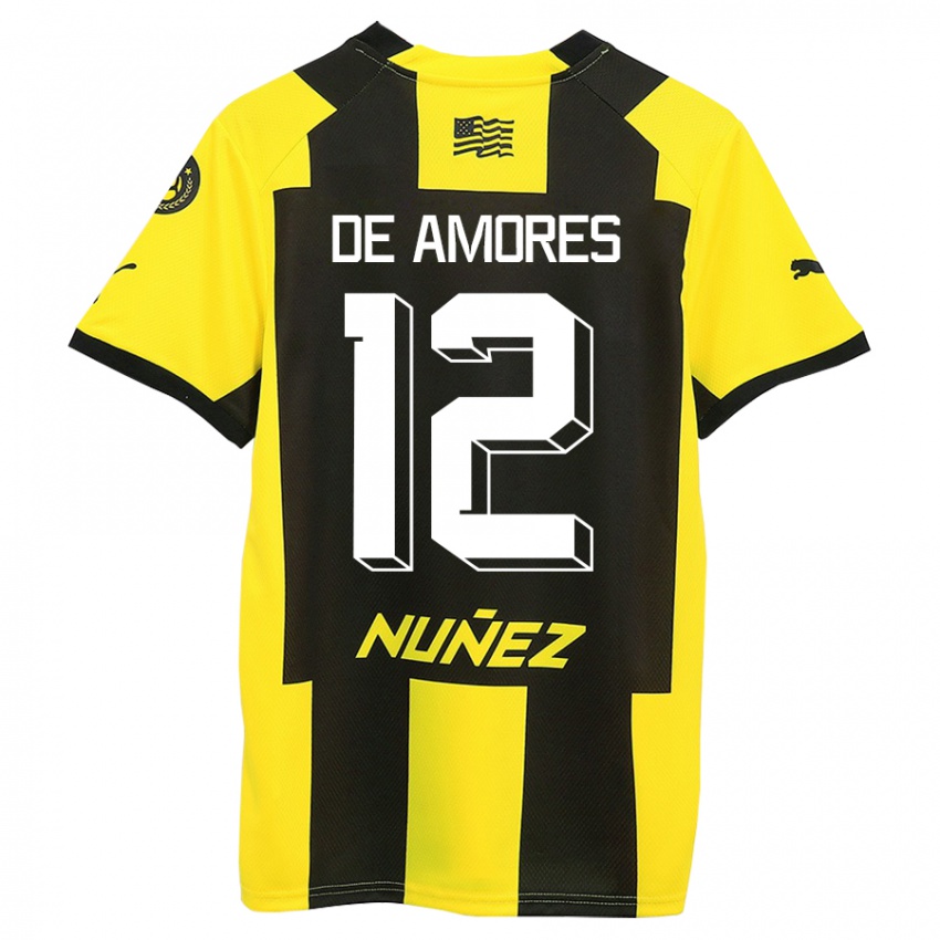 Herren Guillermo De Amores #12 Gelb Schwarz Heimtrikot Trikot 2023/24 T-Shirt Österreich
