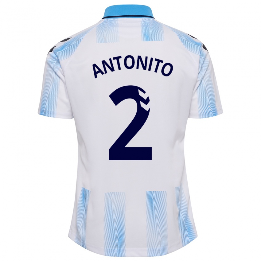Herren Antoñito #2 Weiß Blau Heimtrikot Trikot 2023/24 T-Shirt Österreich
