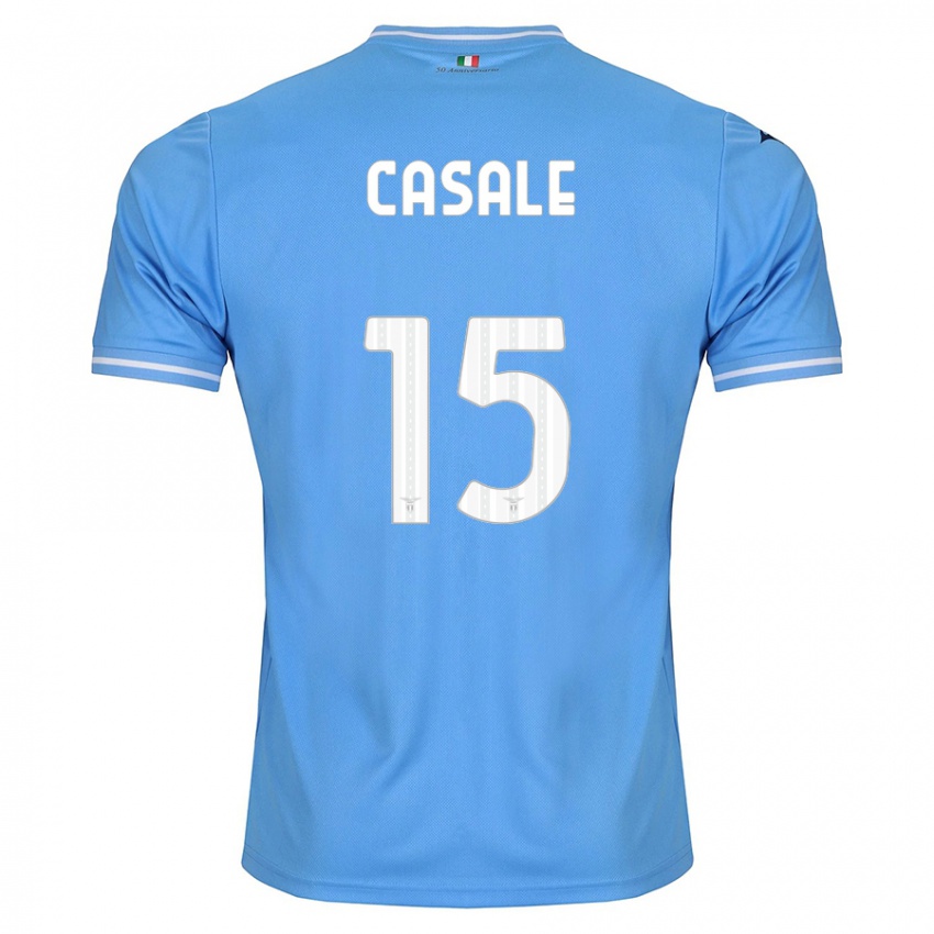 Herren Nicolò Casale #15 Blau Heimtrikot Trikot 2023/24 T-Shirt Österreich