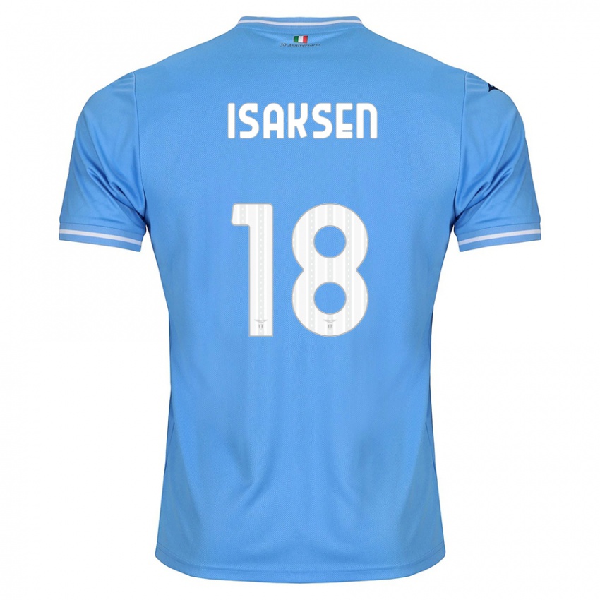 Herren Gustav Isaksen #18 Blau Heimtrikot Trikot 2023/24 T-Shirt Österreich
