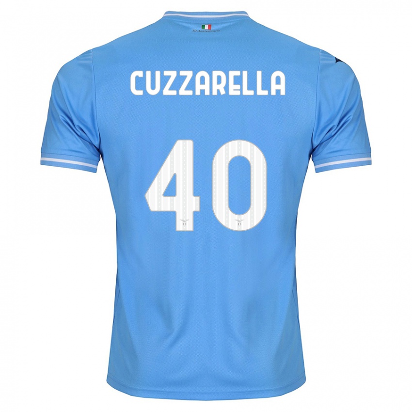 Herren Cristian Cuzzarella #40 Blau Heimtrikot Trikot 2023/24 T-Shirt Österreich