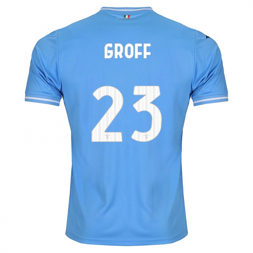 Herren Chiara Groff #23 Blau Heimtrikot Trikot 2023/24 T-Shirt Österreich