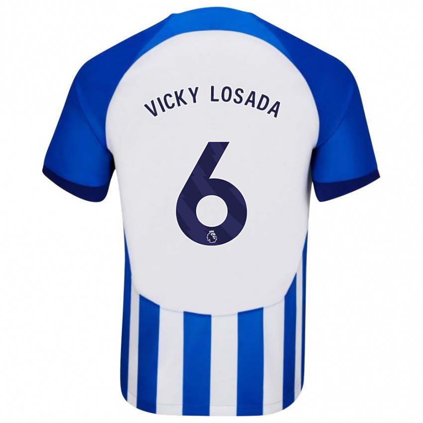 Herren María Victoria Losada Gómez #6 Blau Heimtrikot Trikot 2023/24 T-Shirt Österreich