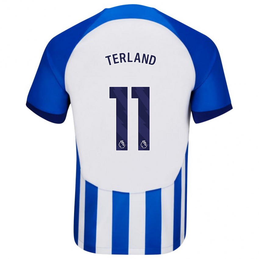 Herren Elisabeth Terland #11 Blau Heimtrikot Trikot 2023/24 T-Shirt Österreich