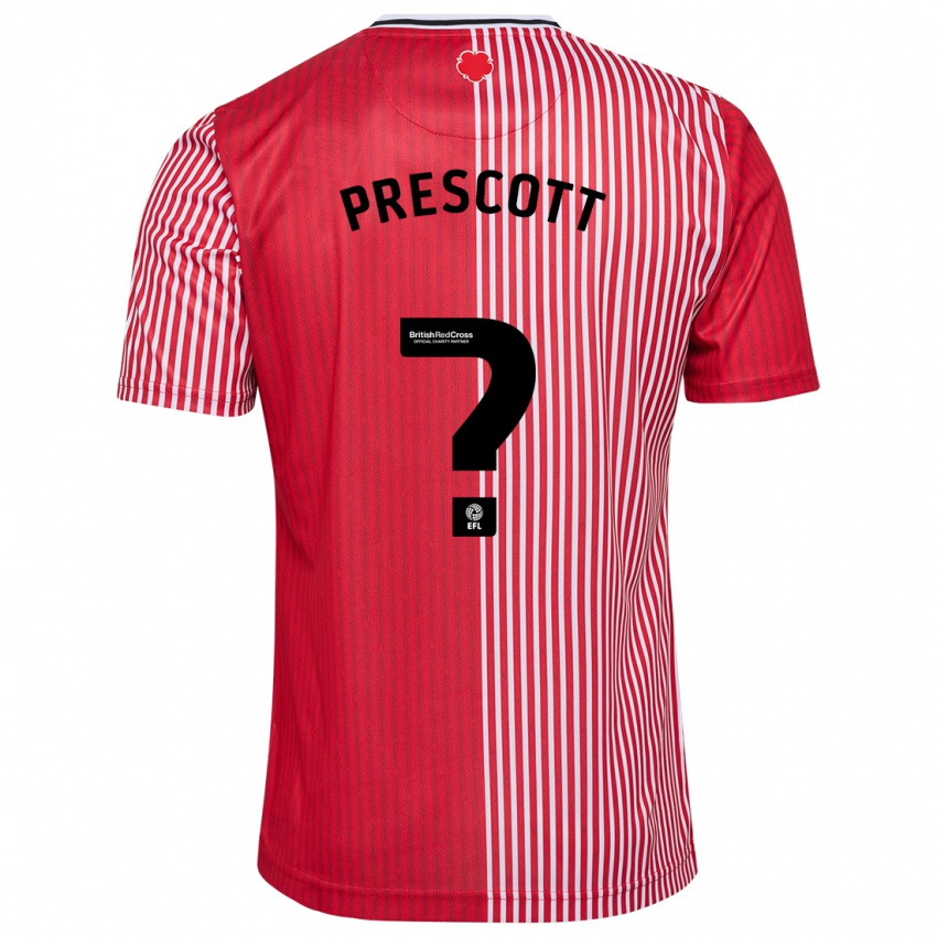 Herren Alfie Prescott #0 Rot Heimtrikot Trikot 2023/24 T-Shirt Österreich